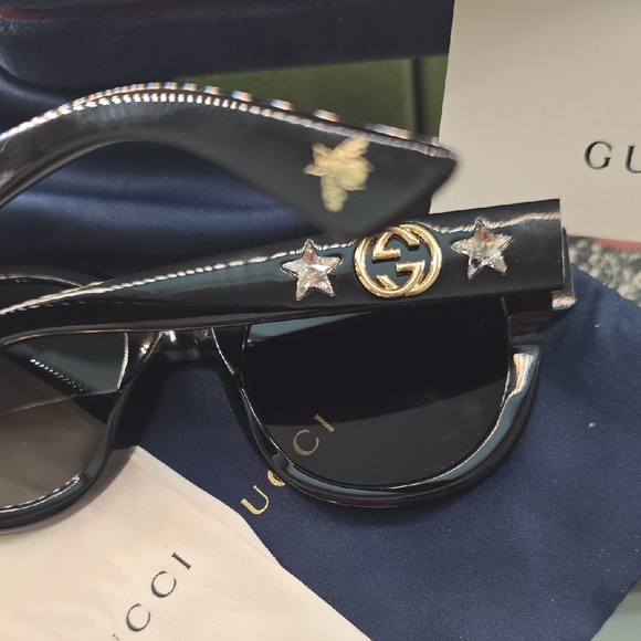 GUCCI SUNGLASSES STAR DIVA POLARIZED GRADIENT LENSES WITH CASE CLOTH OG OWNER - Picture 6 of 7